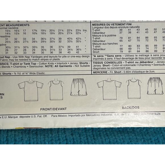 McCalls 7629 Sewing pattern girls tshirt tank top short size 3 4 5 6 - Picture 6 of 6